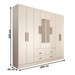 Guarda-Roupa de Casal Cassino 8 Portas 4 Gavetas 100% Mdf  Branco - Panorama Móveis