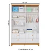 Guarda-Roupa de Bebê Biscoito 4 Portas 4 Gavetas Branco Acetinado/Nature - Permóbili