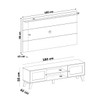 Rack com Painel para TV Até 75 Polegadas Tauari C/ Suporte para TV 2 Portas Carvalho/Menta - Pnr Móveis