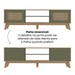 Rack com Painel para TV Até 75 Polegadas Tauari C/ Suporte para TV 2 Portas Carvalho/Menta - Pnr Móveis