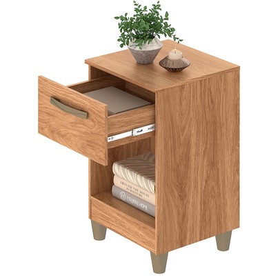 Mesa de Cabeceira Prada 1 Gaveta Mel - Fellicci