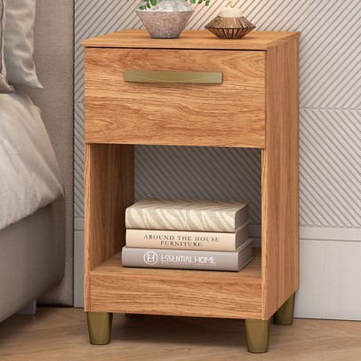 Mesa de Cabeceira Prada 1 Gaveta Mel - Fellicci