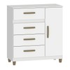 Cômoda Leme 1 Porta 4 Gavetas Branco - Fellicci