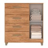 Cômoda Leme 1 Porta 4 Gavetas Mel - Fellicci