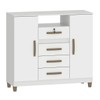 Cômoda Angra 2 Portas 4 Gavetas Branco - Fellicci
