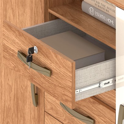 Cômoda Angra 2 Portas 4 Gavetas Mel - Fellicci