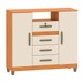 Cômoda Angra 2 Portas 4 Gavetas Cinamomo/Off White - Fellicci