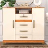 Cômoda Angra 2 Portas 4 Gavetas Cinamomo/Off White - Fellicci