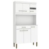 Armário de Cozinha Carla 6 Portas 1 Gaveta Branco - Fellicci