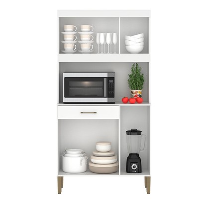 Armário de Cozinha Carla 6 Portas 1 Gaveta Branco - Fellicci