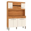Armário de Cozinha Laura 8 Portas 2 Gavetas Cinamomo/Off White - Fellicci