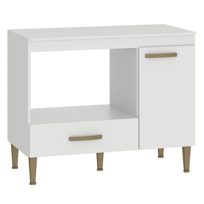 Balcão de Cozinha 1 Porta e 1 Gaveta Ba24 Branco - Fellicci