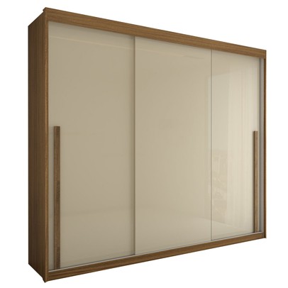 Guarda-Roupa Casal Cardial 3 Portas 6 Gavetas Cinamomo/Off White - Panorama Móveis