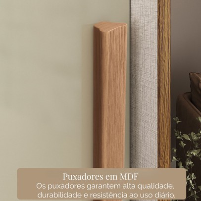 Guarda-Roupa Casal Cardial 3 Portas 6 Gavetas Cinamomo/Off White - Panorama Móveis