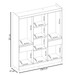 Guarda-Roupa Casal Mauá 6 Portas 2 Gavetas Cinamon/Off White - Demóbile