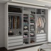 Guarda-Roupa Casal Cardial 3 Portas 6 Gavetas com Espelho Branco - Panorama Móveis