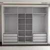 Guarda-Roupa Casal Cardial 3 Portas 6 Gavetas com Espelho Branco - Panorama Móveis