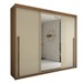 Guarda-Roupa Casal Cardial 3 Portas 6 Gavetas com Espelho Cinamomo/Off White - Panorama Móveis