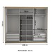 Guarda-Roupa Casal Cardial 3 Portas 6 Gavetas com Espelho Cinamomo/Off White - Panorama Móveis