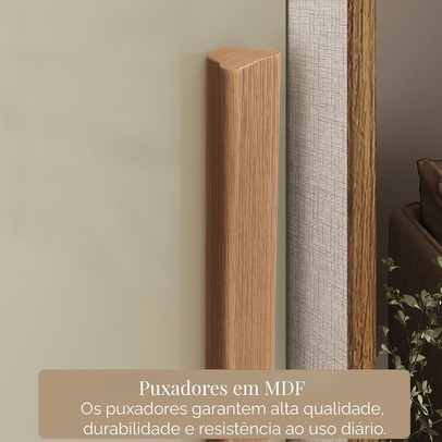 Guarda-Roupa Casal Cardial 3 Portas 6 Gavetas com Espelho Cinamomo/Off White - Panorama Móveis