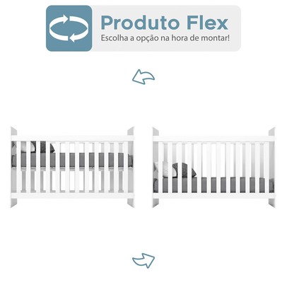 Quarto de Bebê Completo Dominó  2 Portas 6 Gavetas Branco - Pnr Móveis