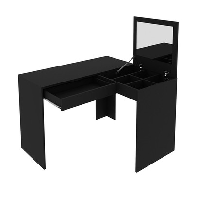 Penteadeira Giselle 1 Gaveta Preto - Pnr Móveis