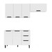 Cozinha Completa Meena 6 Portas 3 Gavetas 40250051 Branco - Politorno