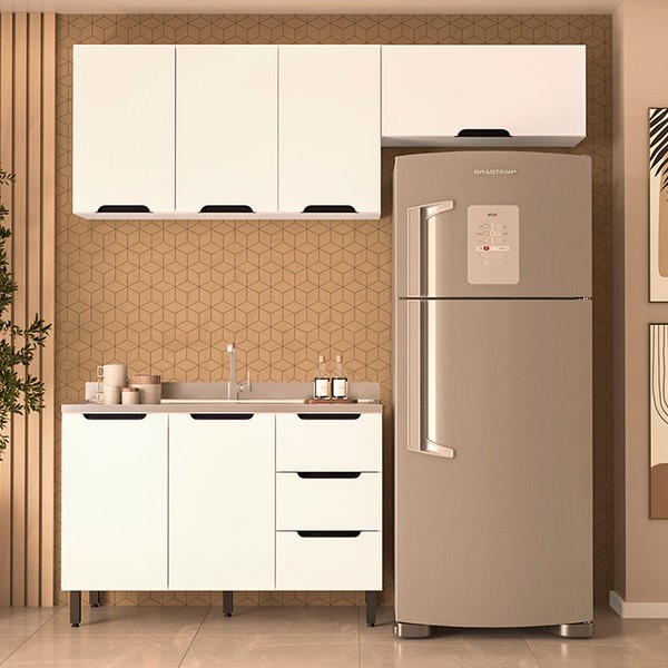 Cozinha Completa Meena 6 Portas 3 Gavetas 40250051 Branco - Politorno