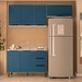 Cozinha Completa Meena 6 Portas 3 Gavetas 40250051 Branco/Azul - Politorno
