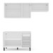 Cozinha Completa Meena 6 Portas 3 Gavetas 40250051 Branco/Verde Oliva - Politorno