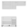 Cozinha Completa Meena 6 Portas 3 Gavetas 40250051 Branco/Creme - Politorno
