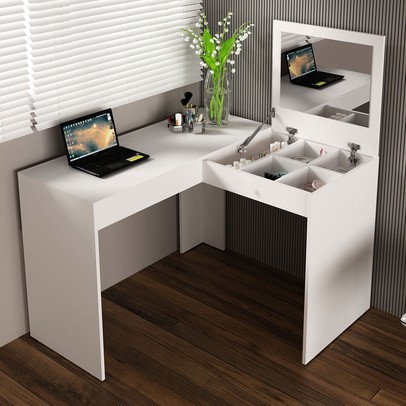 Penteadeira Escrivaninha Amélie Branco - Pnr Móveis