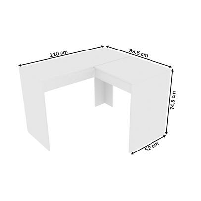 Penteadeira Escrivaninha Amélie Branco - Pnr Móveis