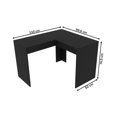 Penteadeira Escrivaninha Amélie Preto - Pnr Móveis