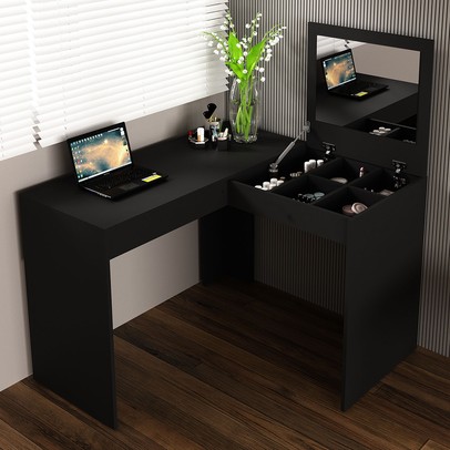 Penteadeira Escrivaninha Amélie Preto - Pnr Móveis