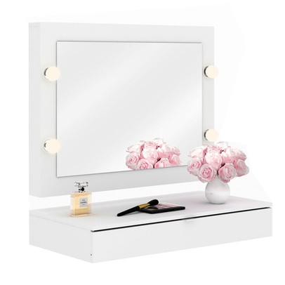 Penteadeira Camarim Lauren 1 Gaveta Branco - Pnr Móveis