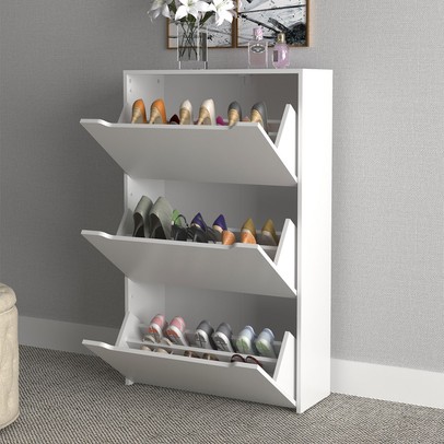 Sapateira Esthela 3 Portas Branco - Pnr Móveis