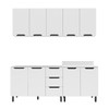 Cozinha Completa Meena 9 Portas 3 Gavetas 40250053 Branco - Politorno