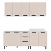 Cozinha Completa Meena 9 Portas 3 Gavetas 40250053 Branco/Creme - Politorno