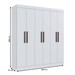 Guarda-Roupa Casal Sartori 6 Portas 2 Gavetas 100% Mdf Branco - Pnr Móveis