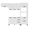 Cozinha Completa Meena 8 Portas 4 Gavetas 40250052 Branco - Politorno