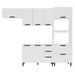 Cozinha Completa Meena 8 Portas 4 Gavetas 40250052 Branco - Politorno