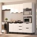 Cozinha Completa Meena 8 Portas 4 Gavetas 40250052 Branco - Politorno