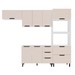 Cozinha Completa Meena 8 Portas 4 Gavetas 40250052 Branco/Creme - Politorno