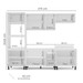 Cozinha Completa Meena 10 Portas 4 Gavetas 40250055 Branco/Azul - Politorno
