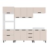 Cozinha Completa Meena 10 Portas 4 Gavetas 40250055 Branco/Creme - Politorno