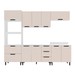 Cozinha Completa Meena 10 Portas 4 Gavetas 40250055 Branco/Creme - Politorno