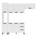 Cozinha Completa Meena 8 Portas 3 Gavetas 40250054 Branco - Politorno