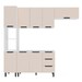 Cozinha Completa Meena 8 Portas 3 Gavetas 40250054 Branco/Creme - Politorno