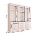 Guarda-Roupa Casal Max 3 Portas 9 Gavetas com Espelho Branco - Panorama Móveis